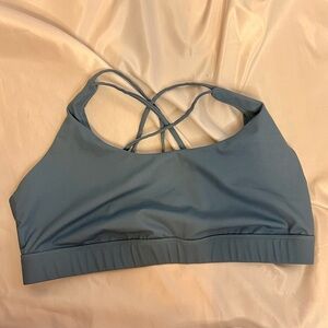 Humankind Blue Criss Cross Back Sports Bra, size 2XL